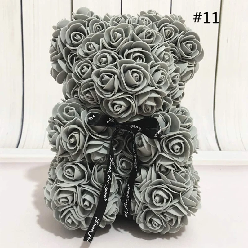 Orso di Fiori Artigianale Simbolo d'Amore per Eventi Indimenticabili Vari Colori