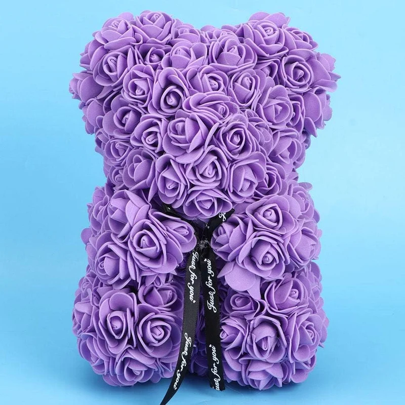 Orso di Fiori Artigianale Simbolo d'Amore per Eventi Indimenticabili Vari Colori