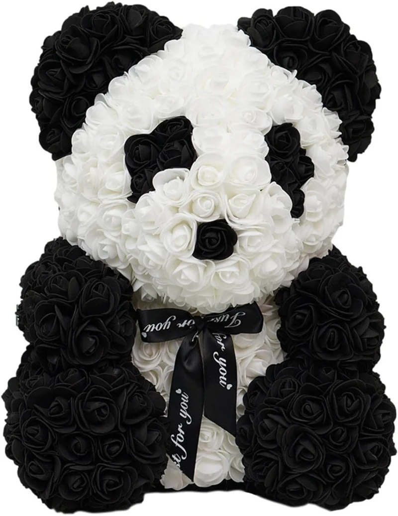 Orso di Fiori Artigianale Simbolo d'Amore per Eventi Indimenticabili Vari Colori