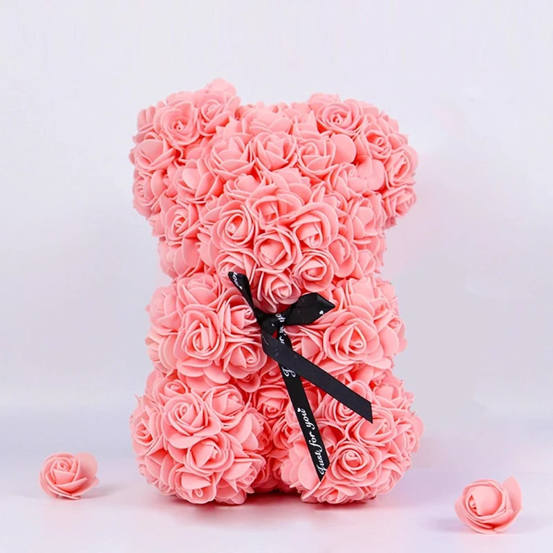 Orso di Fiori Artigianale Simbolo d'Amore per Eventi Indimenticabili Vari Colori