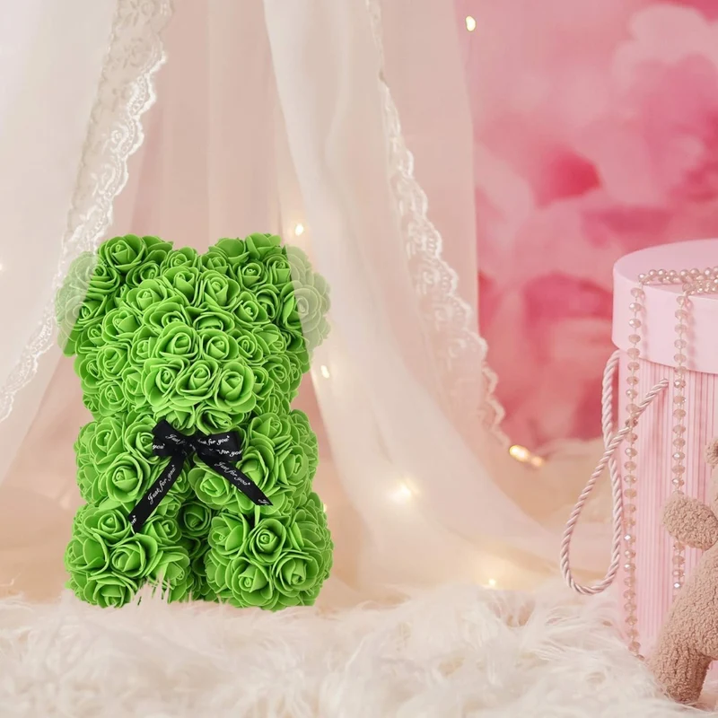 Orso di Fiori Artigianale Simbolo d'Amore per Eventi Indimenticabili Vari Colori