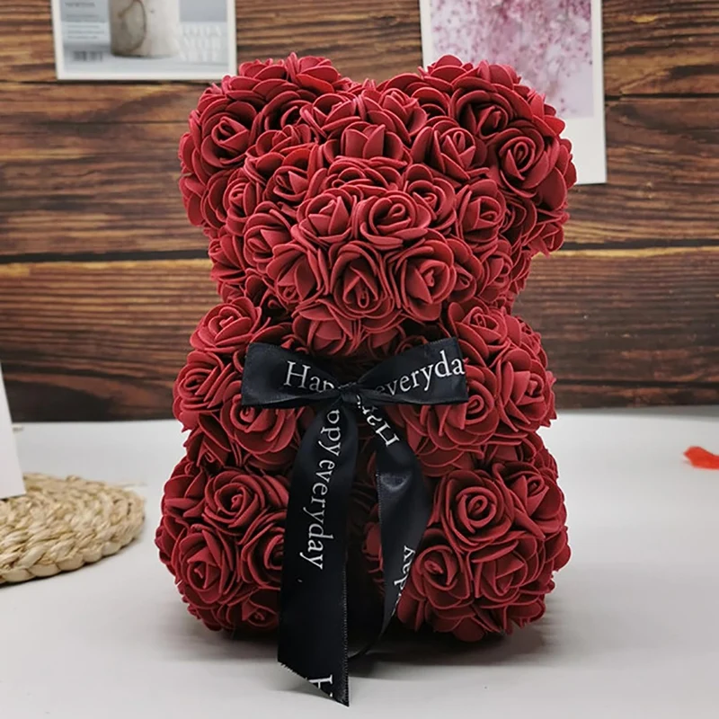 Orso di Fiori Artigianale Simbolo d'Amore per Eventi Indimenticabili Vari Colori