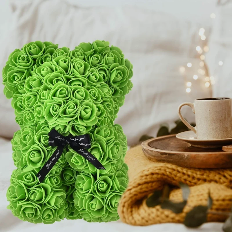 Orso di Fiori Artigianale Simbolo d'Amore per Eventi Indimenticabili Vari Colori