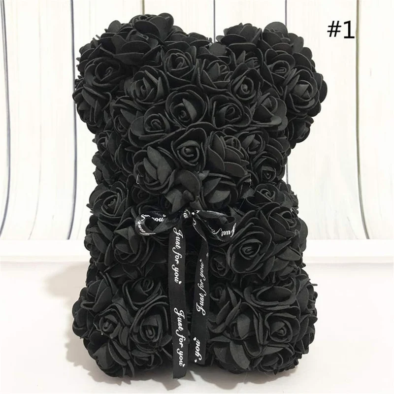 Orso di Fiori Artigianale Simbolo d'Amore per Eventi Indimenticabili Vari Colori