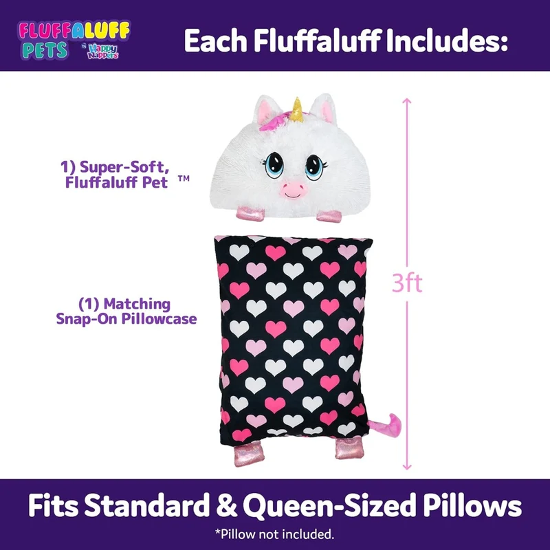 Fluffaluff Pets Peluche Cuscino 2 in 1 - 90cm Morbido