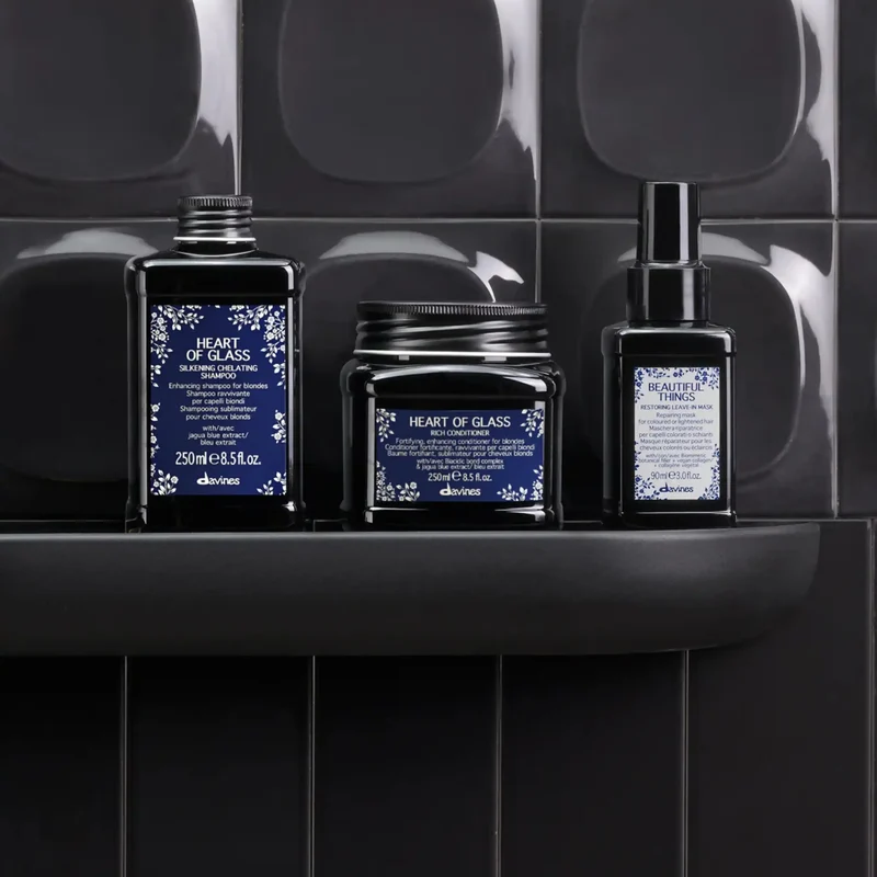 Davines Heart of Glass Rich Conditioner 250ml – Balsamo Nutriente e Rinforzante per Capelli Biondi