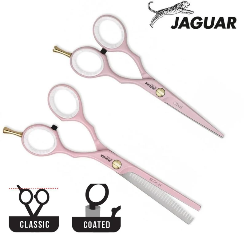 Jaguar Pre Style Ergo Set di forbici da parrucchiere rosa