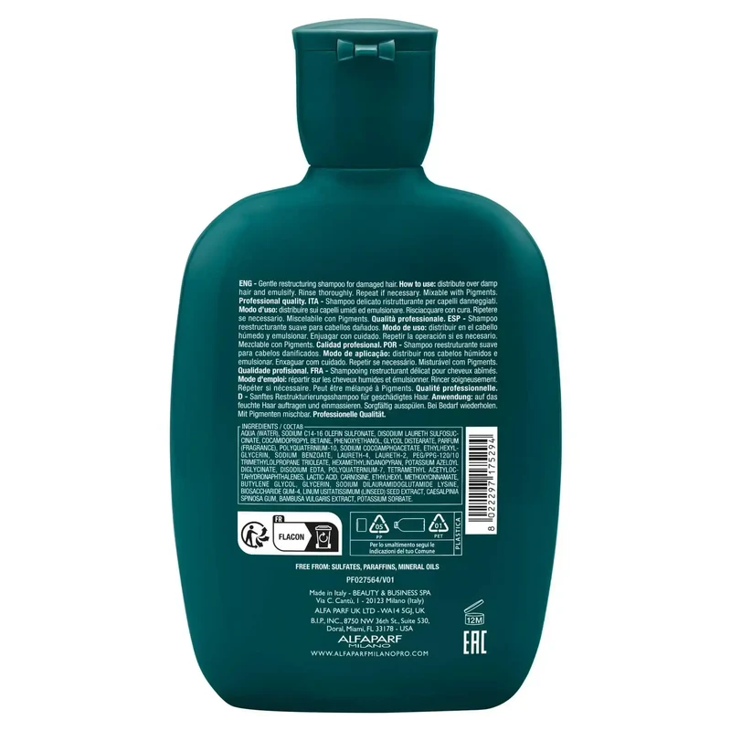 Alfaparf Semi di Lino Reparative Low Shampoo 250ml - Capelli Danneggiati