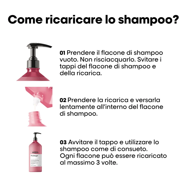 Pro Longer Shampoo Refill Ricarica 1000ml L'Oréal Professionnel