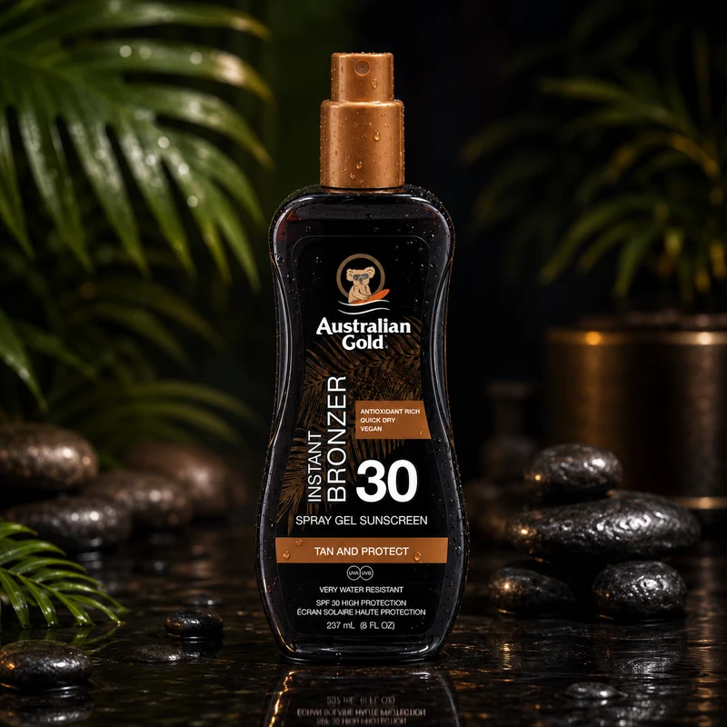 Australian Gold SPF30 Spray Gel with Bronzer 237 ml