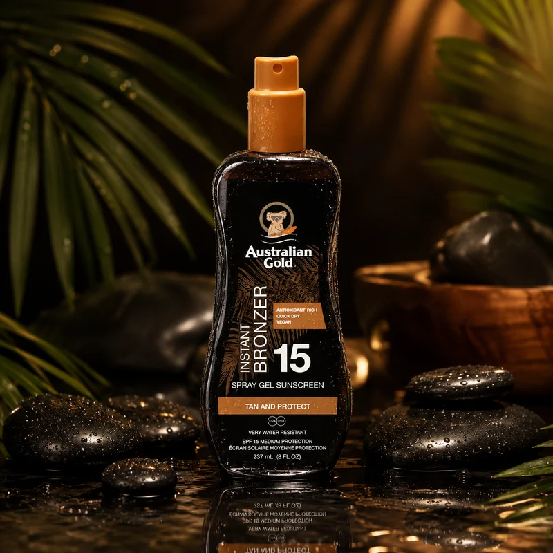 Australian Gold SPF15 Spray Gel with Bronzer 237 ml