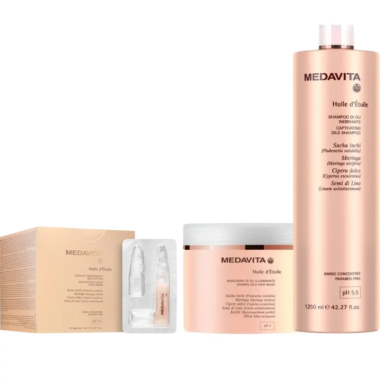 Medavita Huile D'etoile Olio Aureo 15ML - Olio illuminante per tutti i tipi di capelli