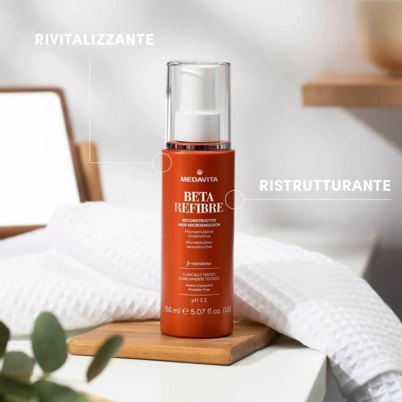 Medavita B-refibre Microemulsione ricostruttrice 150ml - Trattamento per capelli danneggiati