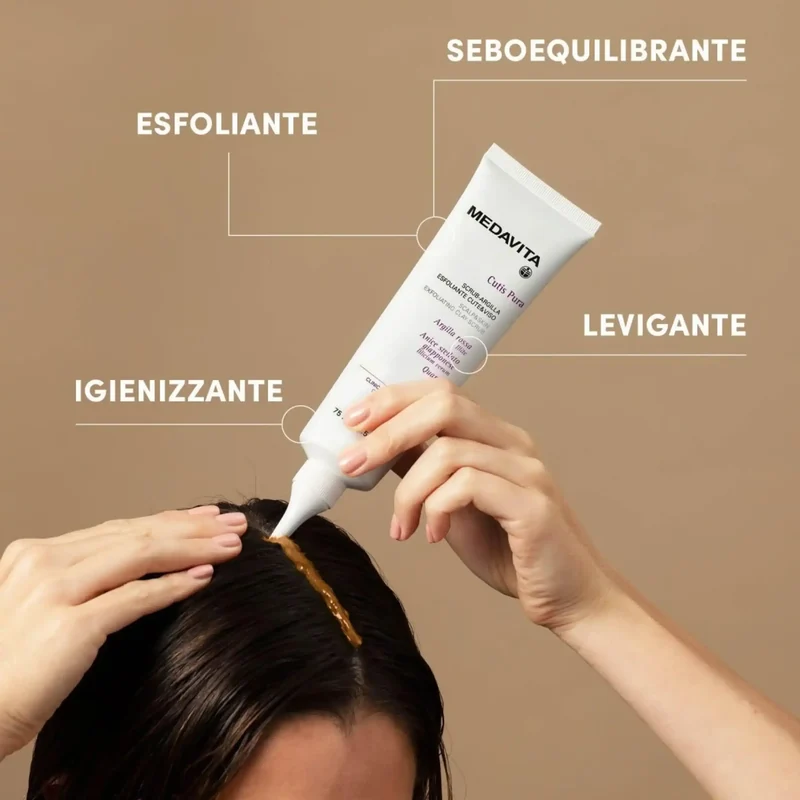 Medavita Cutis Pura Scrub-Argilla Esfoliante Cute e Viso 75ml
