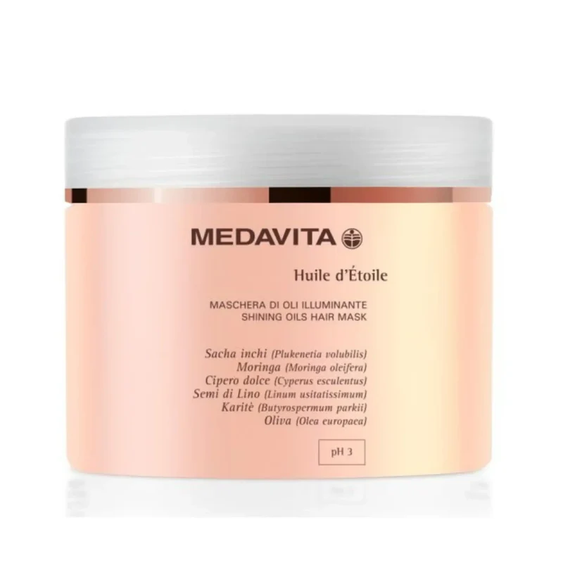 Medavita Huile d'Étoile Set Professionale - Shampoo Maschera e Trattamento - Effetto Capelli Rigenerati