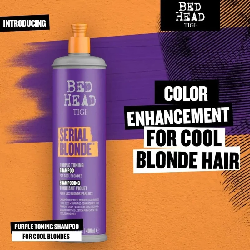 TIGI Bed Head Serial Blonde Shampoo 400ml – Shampoo Riparatore per Capelli Biondi