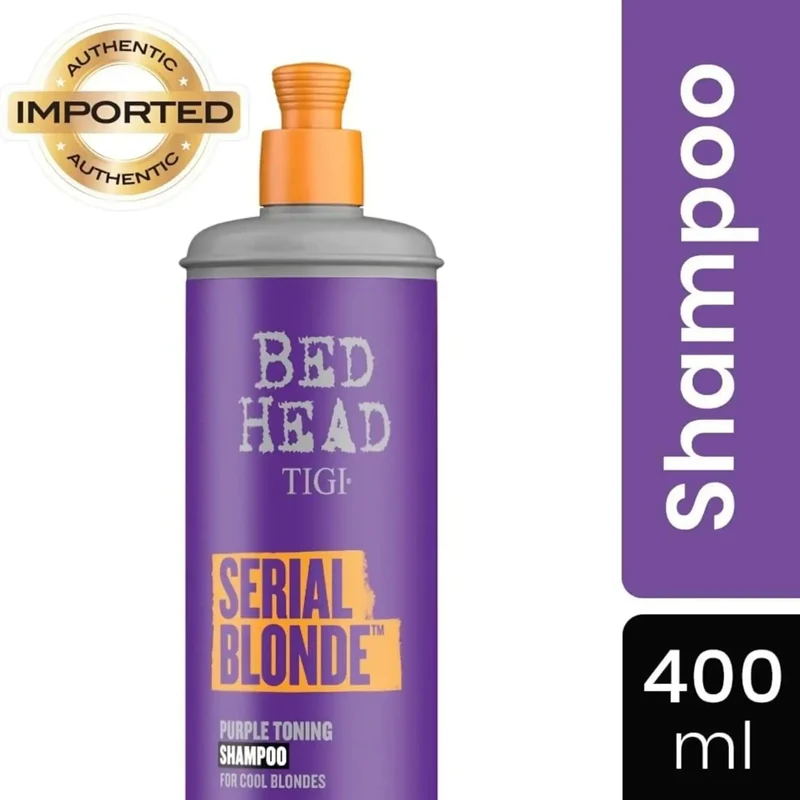 TIGI Bed Head Serial Blonde Shampoo 400ml – Shampoo Riparatore per Capelli Biondi