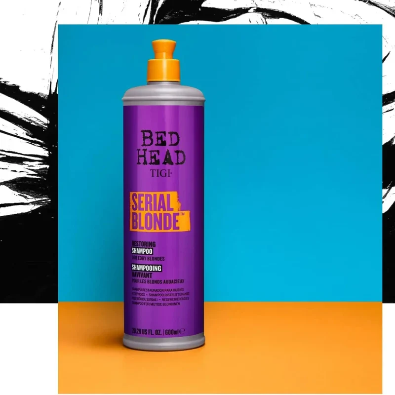 TIGI Bed Head Serial Blonde Shampoo 600ml – Shampoo Riparatore per Capelli Biondi Danneggiati