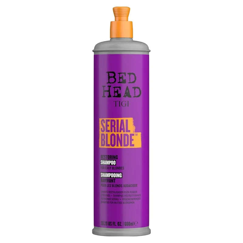 TIGI Bed Head Serial Blonde Shampoo 600ml – Shampoo Riparatore per Capelli Biondi Danneggiati