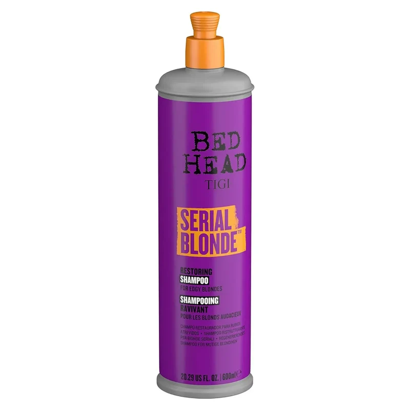 TIGI Bed Head Serial Blonde Shampoo 600ml – Shampoo Riparatore per Capelli Biondi Danneggiati