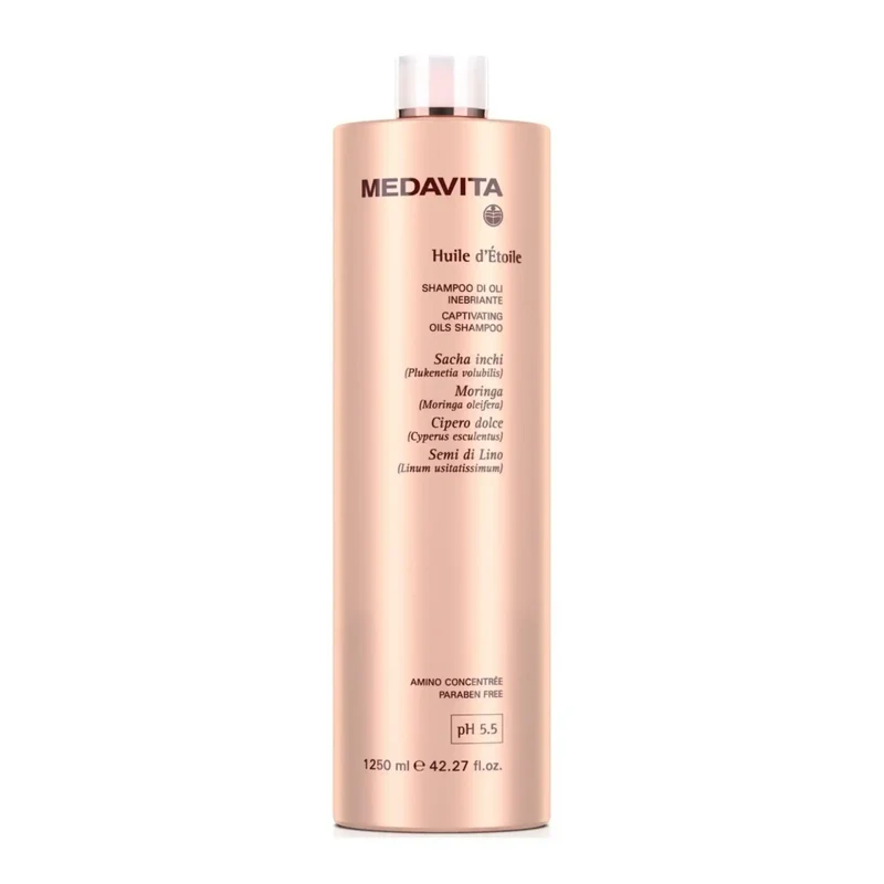 Medavita Kit Huile D'Étoile Shampoo 1250ml e Maschera 500ml - Formato Professionale per Capelli Spenti