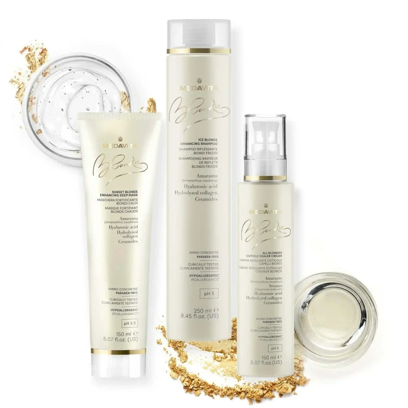 Medavita Blondie All Blondes Bonding Shampoo 250ml - Shampoo per Tutti i Capelli Biondi