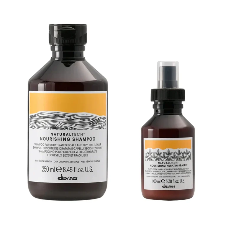 Davines Kit Nourishing Shampoo + Keratin Sealer Capelli Secchi