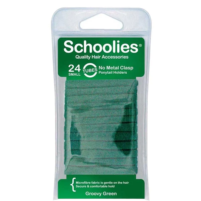 Metal Free Petites Ponytail Holders 20pc Green