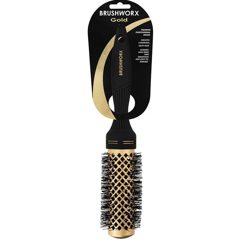 Gold Ceramic Hot Tube Brush - 50mm Medium