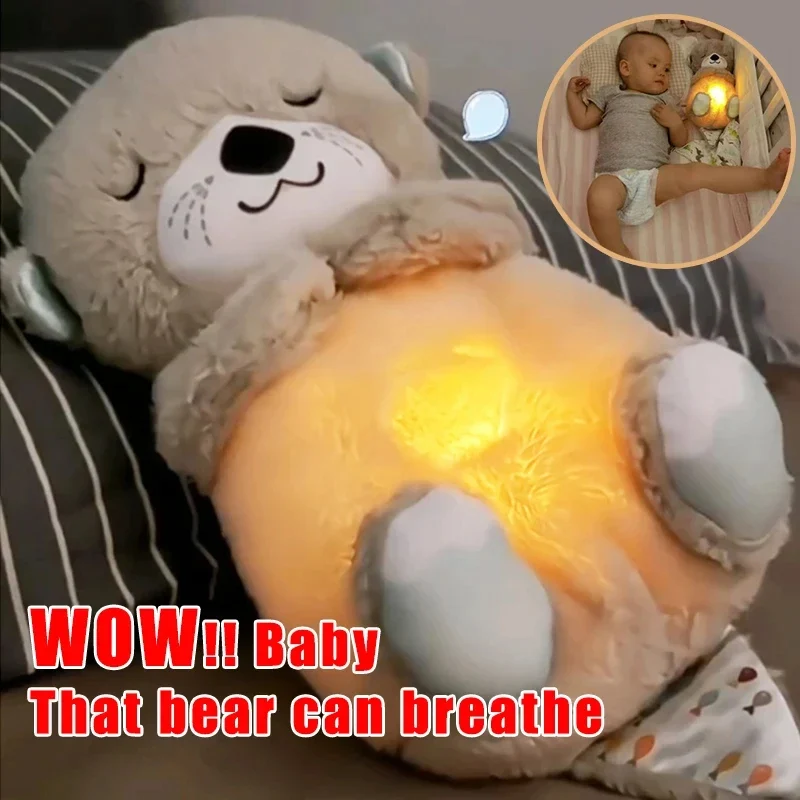 Lontra Breathing Bear Peluche Calmante Neonati - Simula Respiro 30cm