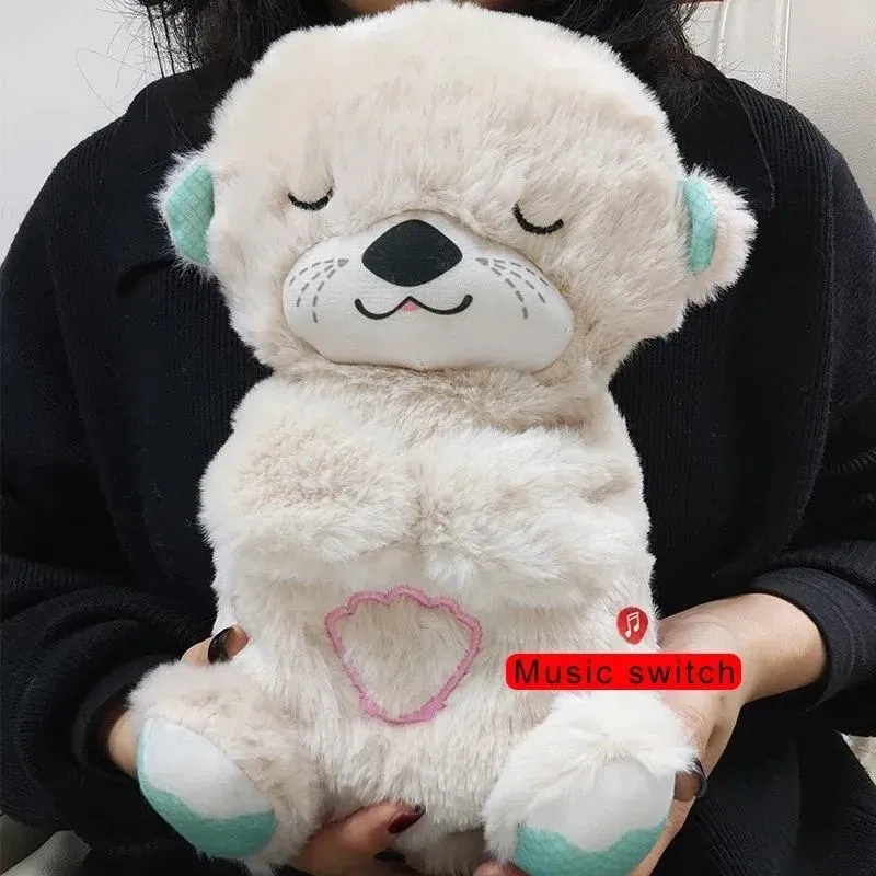Lontra Breathing Bear Peluche Calmante Neonati - Simula Respiro 30cm