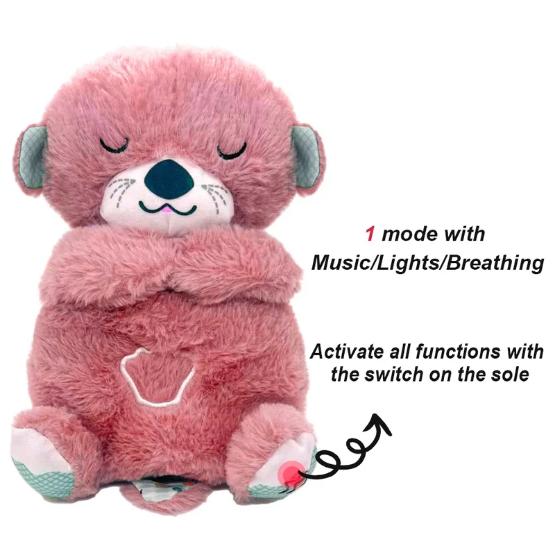 Lontra Breathing Bear Peluche Calmante Neonati - Simula Respiro 30cm