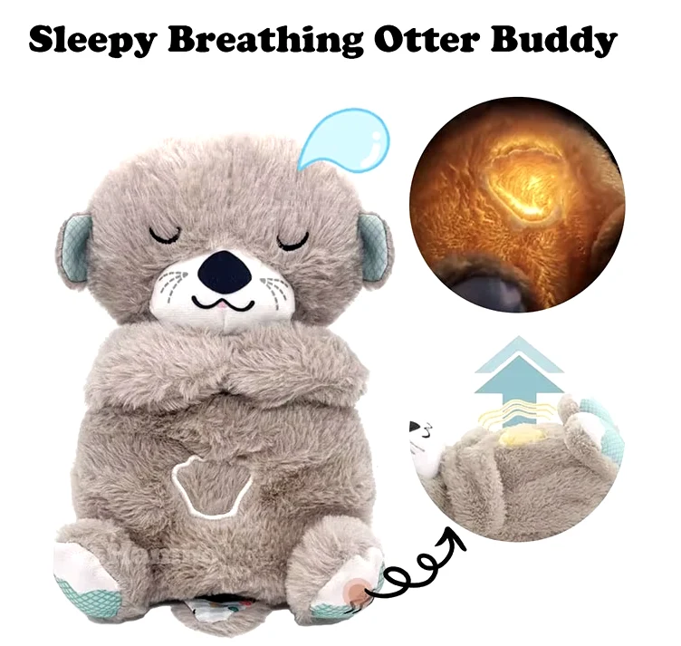 Lontra Breathing Bear Peluche Calmante Neonati - Simula Respiro 30cm