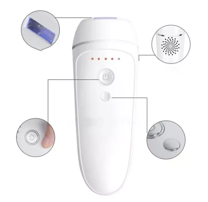 Epilatore a Luce Pulsata 36W - Rimozione Permanente dei Peli per Donna e Uomo - Elettrico, Indolore, 600.000 Flash