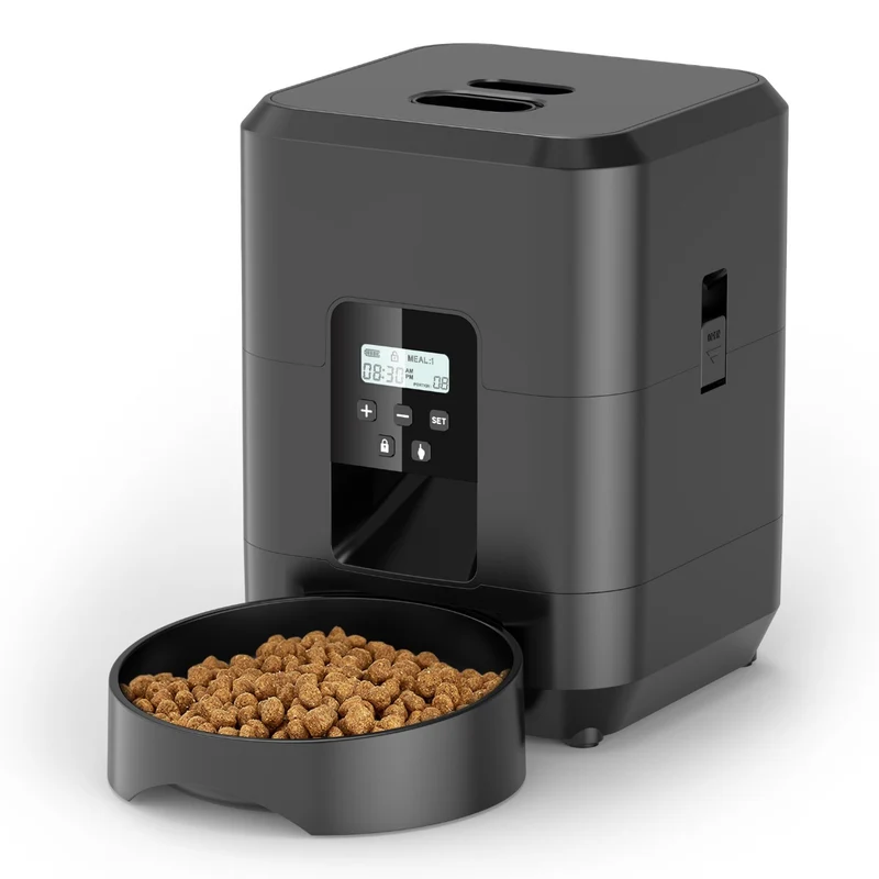Distributore Automatico di Cibo per Gatti 2L Fino a 4 Pasti al Giorno