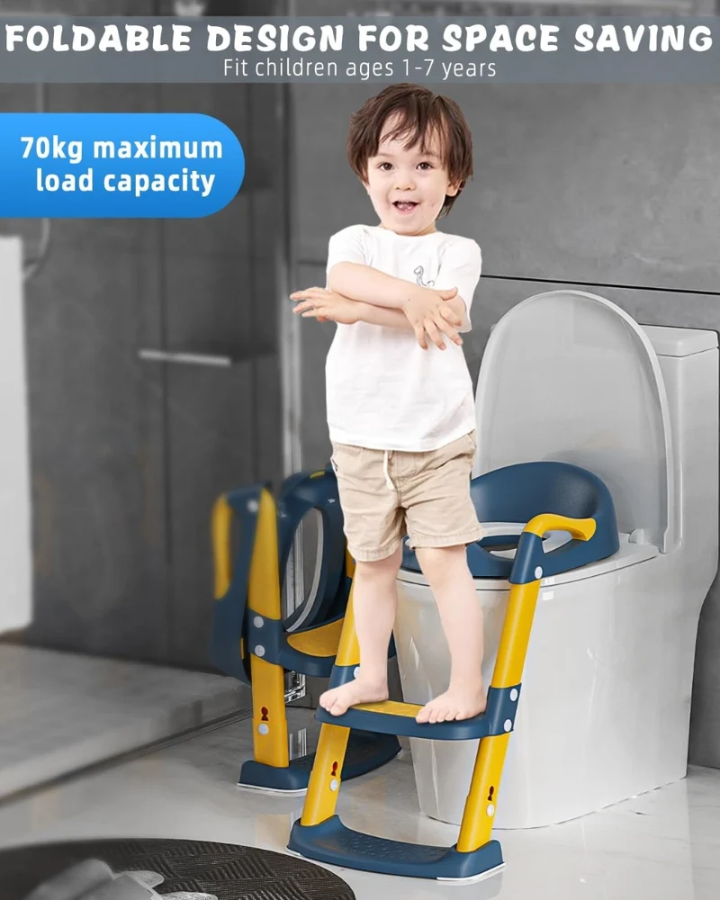 Riduttore WC per Bambini,Baby training WC vasino sedile con scaletta antiscivolo