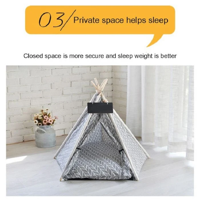Cuccia per animali domestici Tenda Indiana con diverse fantasie portatile rimovibile lavabile