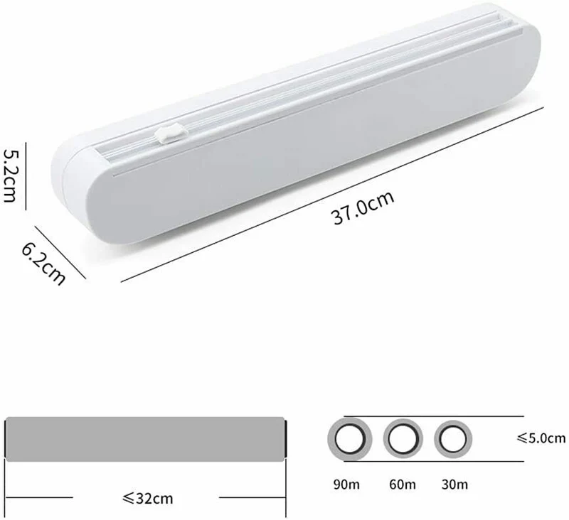Dispenser taglierina da cucina porta rotolo pellicola alluminio per alimenti