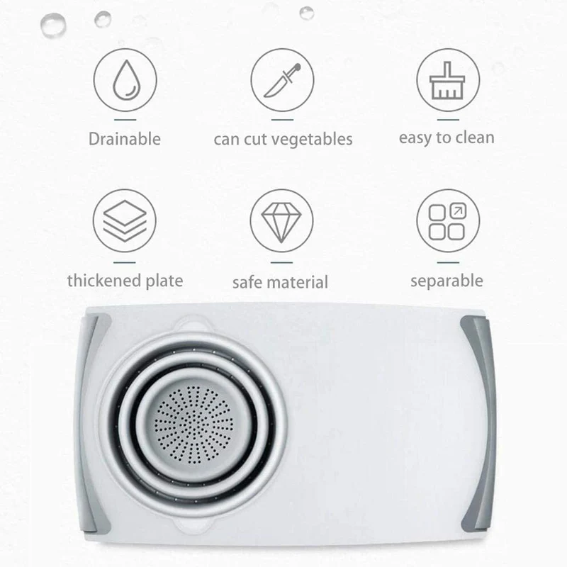 Scolapiatti 2 in 1 universale innovativo e multifunzione tagliere da lavello utensili da cucina