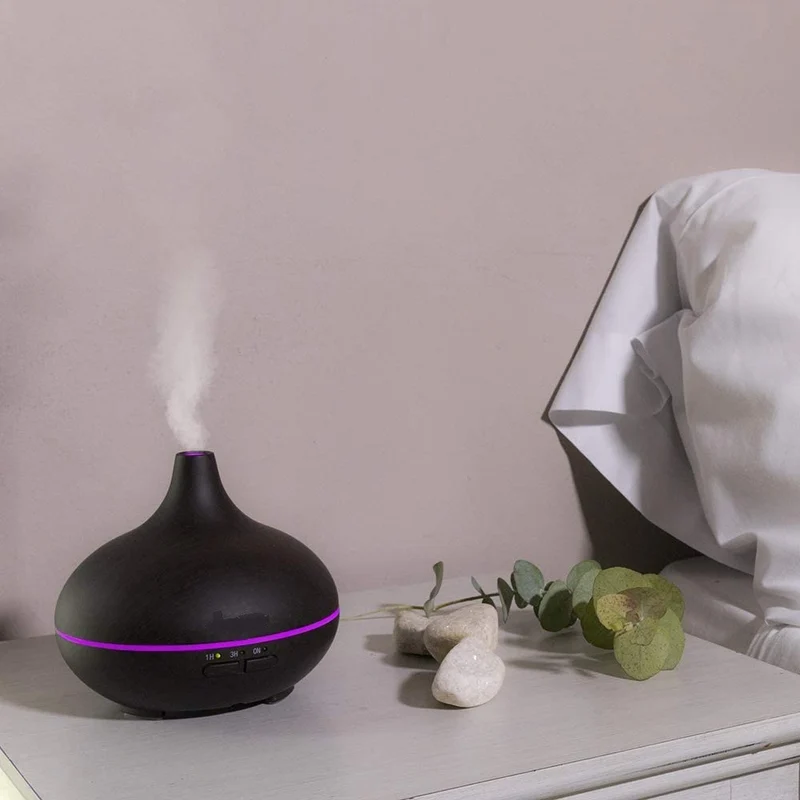 Umidificatore ultrasonico e diffusore di aroma da 150 ml Timer da 5 ore 7 colori LED