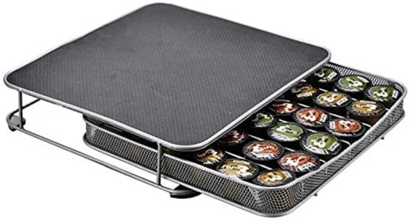 Contenitore porta capsule cialde caffè metallo 36 posti coffee capsule drawer cassetto per la conservazione di capsule e cialde caffè