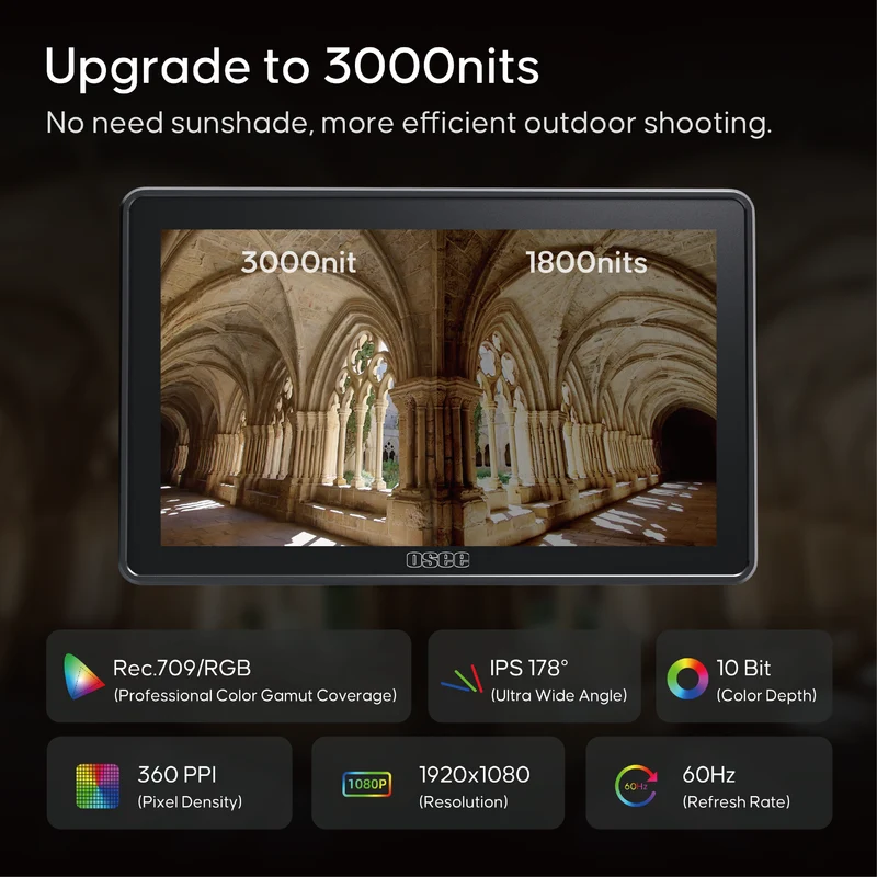 G7 Pro: 7 Inch 3000nits On-Camera Touchscreen Monitor | Camera Control Filmmaking Field Monitor