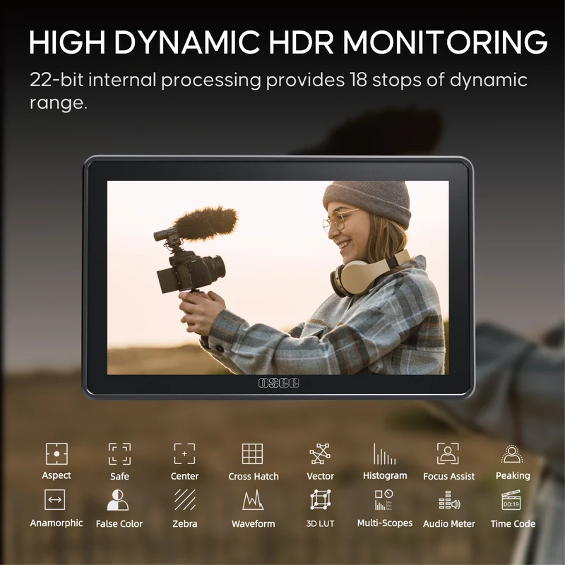G7 Pro: 7 Inch 3000nits On-Camera Touchscreen Monitor | Camera Control Filmmaking Field Monitor