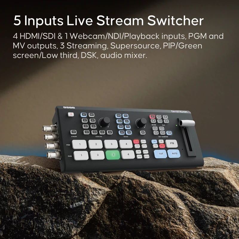GoStream Duet Kit: All-in-One Live Stream Switcher & Multi-Camera Video Mixer | Professional Production Switcher with Recording & Playback