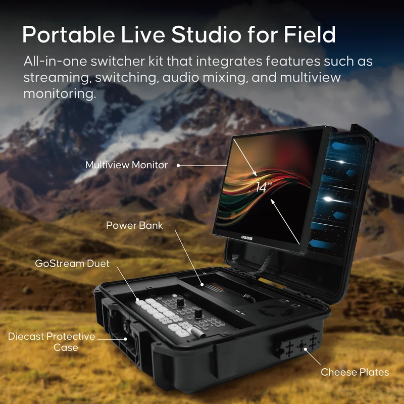 GoStream Duet Kit: All-in-One Live Stream Switcher & Multi-Camera Video Mixer | Professional Production Switcher with Recording & Playback