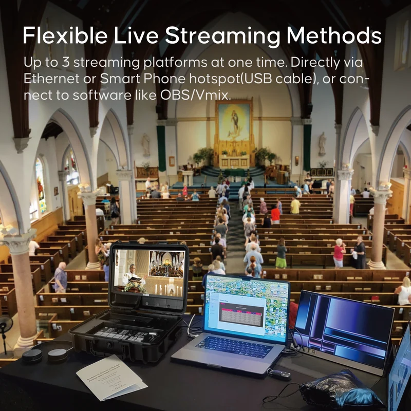 GoStream Duet Kit: All-in-One Live Stream Switcher & Multi-Camera Video Mixer | Professional Production Switcher with Recording & Playback