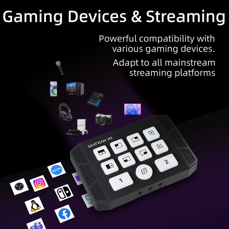 GoStream M2: USB 3.0 HDMI Capture Card | 2.1 HDMI Splitter/Switch Live Stream Record