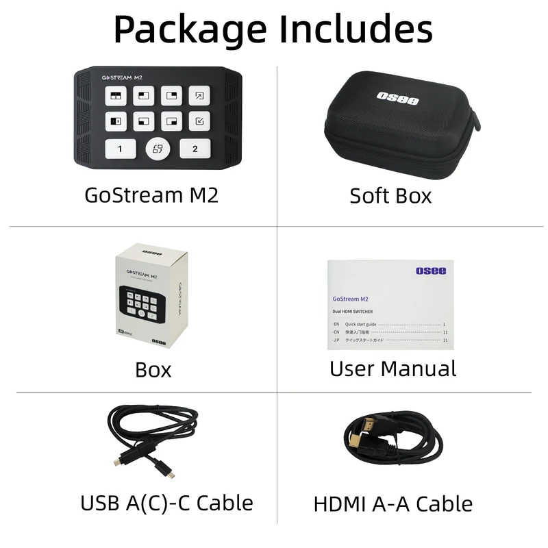 GoStream M2: USB 3.0 HDMI Capture Card | 2.1 HDMI Splitter/Switch Live Stream Record