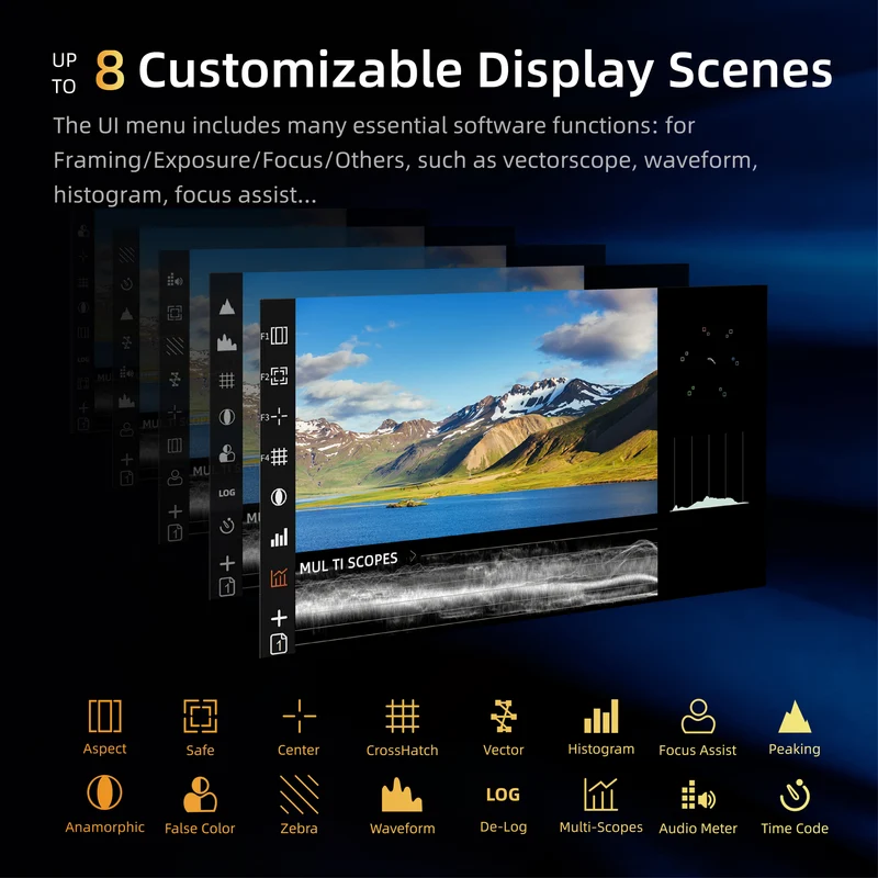 Mega 15S: 15.4" HDR Production Monitor | 1500nits Brightness, Waveform & 3D LUT | HDMI/3G-SDI I/O for Studio & Live Broadcast
