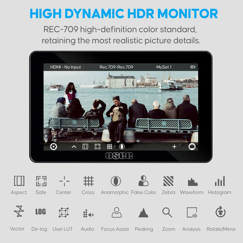 Lilmon 5: 5.5" HDR 4K HDMI Monitor | 1000nits On-Camera Field Monitor with Touchscreen, Waveform & Peaking Assist